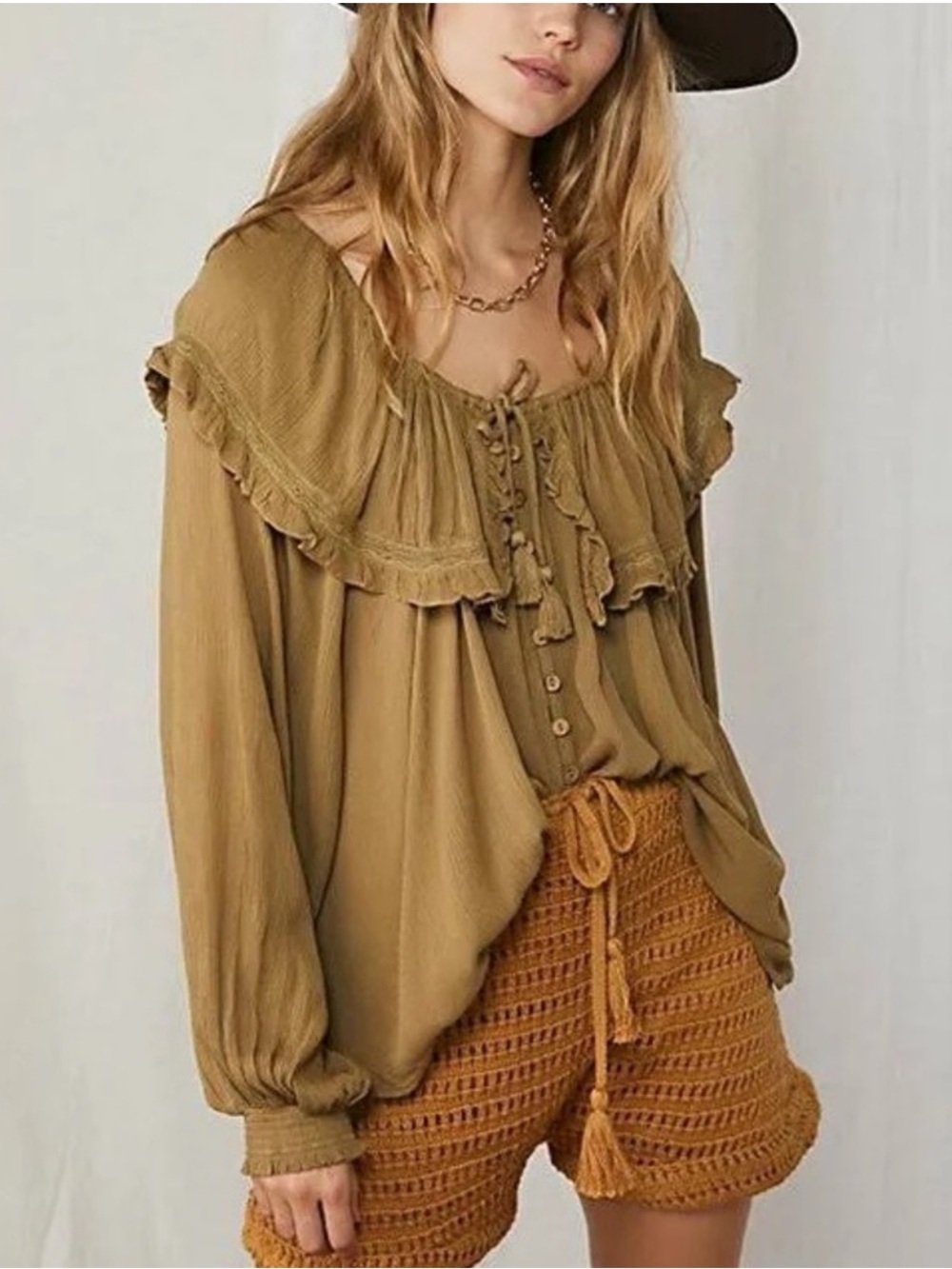 Free People Sunrise Blouse in Native Land Sz S
